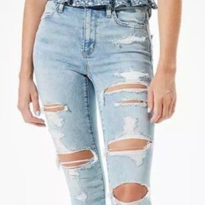 American Eagle Super Hi-Rise Jegging Shattered Breeze